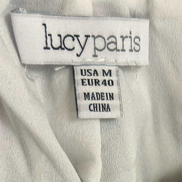 Lucy Paris Striped Wide-Leg Pants M EUC- Blue and White - Picture 7 of 14